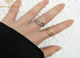 Foto van Sieraden xiyanike new fashion 925 sterling silver rings creative simple hollow geometric handmade ri