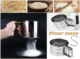 Foto van Huis inrichting kitchen flour sieve cup powder mesh stainless steel large capacity for baking tools 