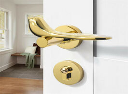 Foto van: Woning en bouw gold bird modern minimalist split door lock set bedroom interior handle hardware hand