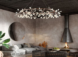 Foto van Lampen verlichting nordic chandelier firefly living room bedroom light hotel tooling art tree leaves