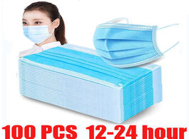 Foto van Beveiliging en bescherming 100 pieces dustproof face mask disposable mouth protect 3 layers dust fil