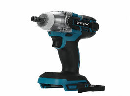 Foto van Gereedschap drillpro 18v electric brushless impact wrench cordless 1 2 socket power tool rechargeabl