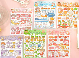 Foto van Kantoor school benodigdheden 4 pcs lot cute girl diary series decorative kawaii stationery stickers 