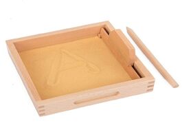 Foto van Speelgoed baby toy montessori language sand tray writing abilty yellow preschool kindergarten traini