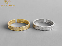 Foto van Sieraden xiyanike 925 sterling silver korean trendy irregular rings for women couple minimalist geom
