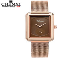 Foto van Horloge 2020 new women watch luxury brand chenxi leather steel band waterproof watches simple clock 