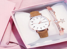 Foto van Horloge fashion simple women watches casual leather strap ladies analog quartz wristwatches female c
