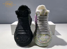 Foto van Schoenen ry relaa europe station genuine leather platform sneakers 2020 plush cotton shoes ins women