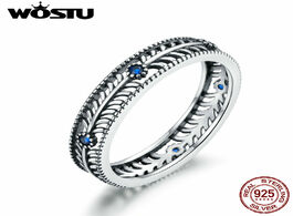 Foto van Sieraden wostu retro ring real 925 sterling silver vintage stackable vine shape finger for women wed