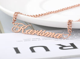 Foto van Sieraden custom name with tiny heart necklace personalized handmade cursive nameplate for women stai