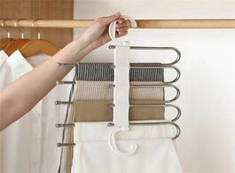 Foto van Huis inrichting multi functional pants rack space clothes hanger organizer saving drying racks scarf