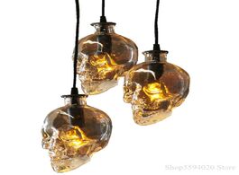 Foto van Lampen verlichting industrial skull pendant lamp glass retro luminaire suspendu indoor lighting bar 