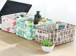Foto van Huis inrichting foldable storage basket bin closet toy box container organizer fabric portable deskt
