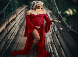 Foto van Baby peuter benodigdheden slit sides stretchy cotton maternity photography dress pregnant woman clot
