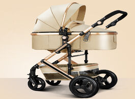 Foto van Baby peuter benodigdheden lightweight luxury stroller 3 in 1 portable high landscape reversible hot 