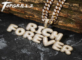 Foto van Sieraden topgrillz custom name bubble letters pendant necklace hip hop men s personalized jewelry go