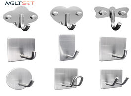 Foto van Huis inrichting stainless steel hooks self adhesive wall door hook kitchen bathroom towel holder key