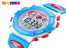 Foto van Horloge skmei children electronic digital watch stopwatch chronograph sport watches 5bar waterproof 