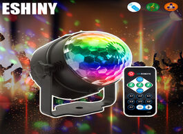 Foto van Lampen verlichting eshiny mini 3w crystal magic ball rgb led stage effect light rotating full color 