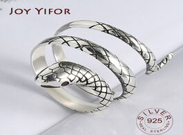 Foto van Sieraden 100 925 sterling silver trendy snake animal lady finger rings original jewelry for women op