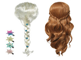 Foto van Baby peuter benodigdheden new ana elza 2 wig princess hair bands girls party fancy accessories braid