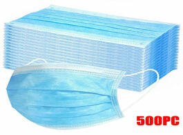 Foto van Beveiliging en bescherming 500pc lot disposable face mascarillas anti dust surgical filter earloop a