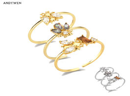 Foto van Sieraden andywen 925 sterling silver bees adjustable ring women slim finger rings jewelry animal lig