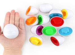 Foto van Speelgoed 6pcs pack baby infant educational toys paired twisted egg identify color shape insert inte