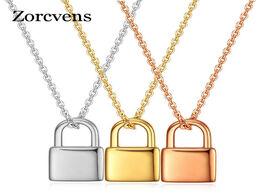 Foto van Sieraden letapi new gold silver color stainless steel padlock pendant necklaces link chain lock for 
