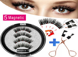 Foto van Schoonheid gezondheid mb mew 5 magnets magnetic eyelashes with handmade 3d false for mink lashes new