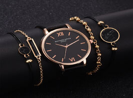 Foto van Horloge watch set women 5pcs woman quartz wristwatch leather ladies bracelet luxury casual relogio f