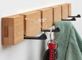 Foto van Meubels 4 5 6 hooks wood wall hanger coat key hook holder bedroom door hat clothes rack kitchen toil