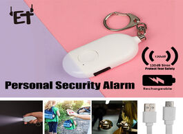 Foto van Beveiliging en bescherming et 130db self defense alarm rechargeable personal security keychain w led
