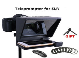 Foto van Elektronica mini teleprompter portable inscriber mobile artifact video with remote control for phone