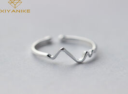 Foto van Sieraden xiyanike minimalist 925 sterling silver engagement rings creative fashion wave geometric ha