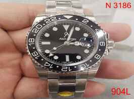 Foto van Horloge 904l luxury black sub mechanical watch 1:1 men ceramic bezel sapphire glass automatic diving