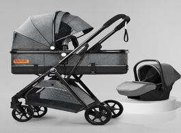 Foto van Baby peuter benodigdheden lightweight high landscape stroller 3 in 1 portable pram infant cradle bas