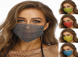 Foto van Sieraden sparkly rhinestone mask elastic reusable washable fashion masks face bandana decor jewelry 