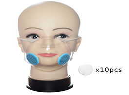Foto van Beveiliging en bescherming 1pcs smile transparent face masks for deaf 10pcs filter respirator antipm