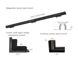 Foto van Lampen verlichting mini scon new arrival 24v creative aluminum 24mm recessed track rails for magnet 