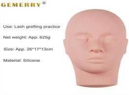 Foto van Schoonheid gezondheid professional head dummy for eyelash extension mannequin soft training model ey