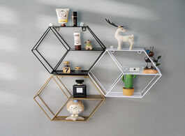 Foto van Huis inrichting wall shelf floating shelves mounted hexagon storage holder rack for bedroom living r