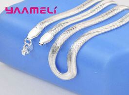 Foto van Sieraden 16 24inch nice 925 sterling silver smooth snake men women necklace chain with lobster clasp