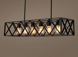 Foto van Lampen verlichting 6 heads industrial chandelier retro loft bar restaurant shop internet cafe light 