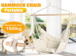 Foto van Meubels 160 kg hammock portable hanging chair swing seat with pillow for garden indoor outdoor singl