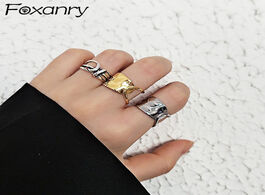 Foto van Sieraden foxanry minimalist 925 sterling silver party rings for terndy women creative hollow knot ha