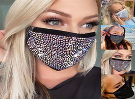 Foto van Sieraden 2020 new luxury mystic mesh veil rhinestone jewelry mask for women bling crystal decoration