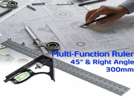 Foto van Gereedschap 300mm 12 adjustable engineers combination try square set right angle ruler multi functio