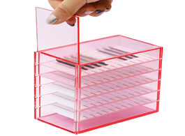 Foto van Schoonheid gezondheid 5 layers transparent eyelash box storage organizer acrylic lash pallet holder 