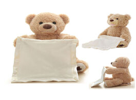 Foto van Speelgoed 2 languages children s gifts peep teddy bear electric facial turning shy plush toy talking